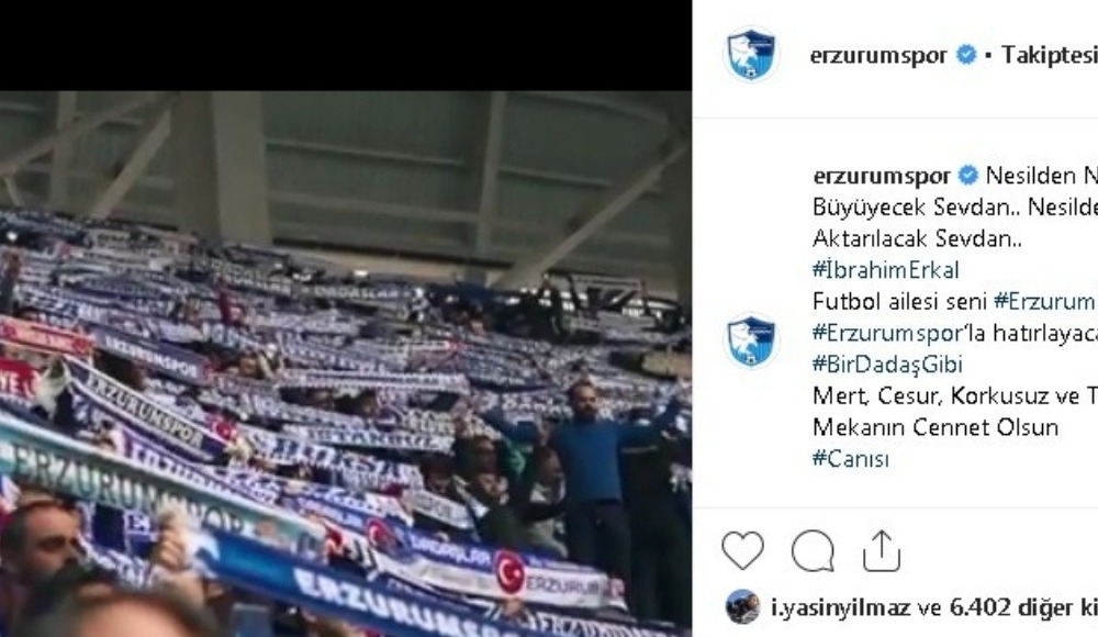 BB Erzurumspor, İbrahim Erkal’ı andı