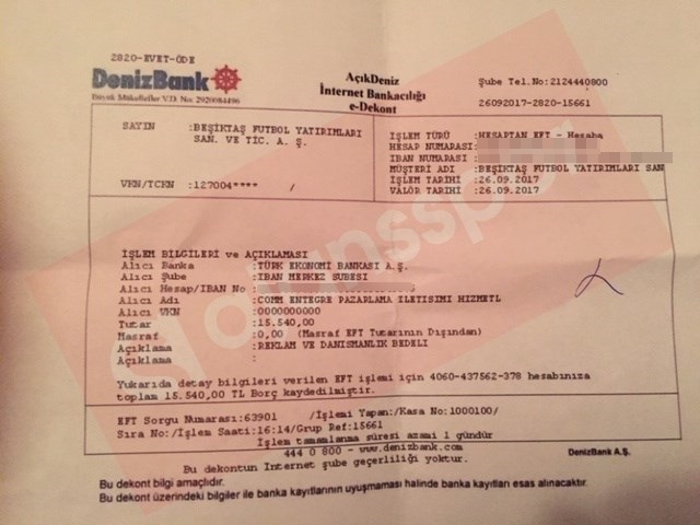 İşte banka dekontu... Miktar bu kez 15 bin 540 lira...