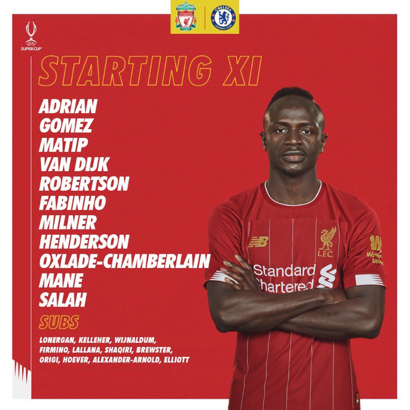 Liverpool'un Chelsea karşısındaki 11'i belli oldu! #SuperCup! 🏆