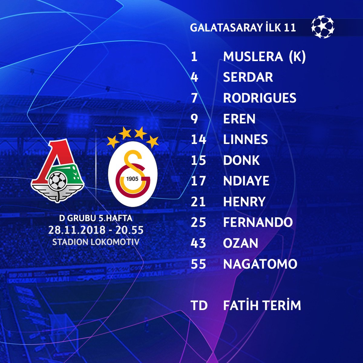Lokomotiv Moskova deplasmanında 11 çıkan sadece 4 oyuncu kaldı