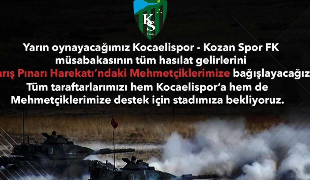 Kocaelispor'dan Mehmetçiklerimize destek