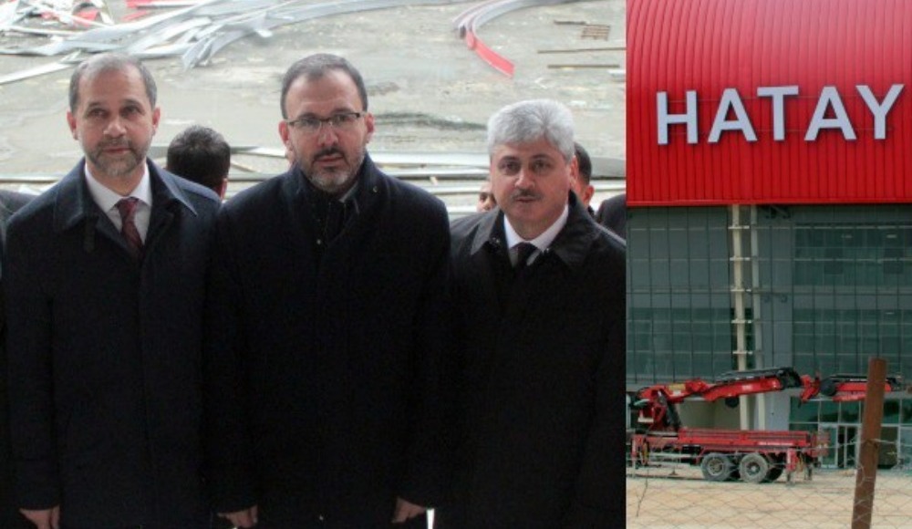 Bakan Kasapoğlu, Hatay Stadı'nda incelemelerde bulundu