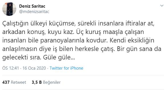 ESKİ TERCÜMANDAN DİKKAT ÇEKEN PAYLAŞIM