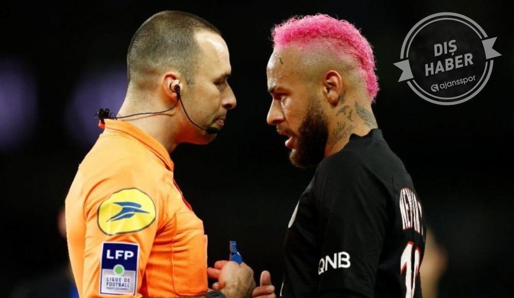 Neymar, akrobatik çalım atınca hakemle tartıştı!