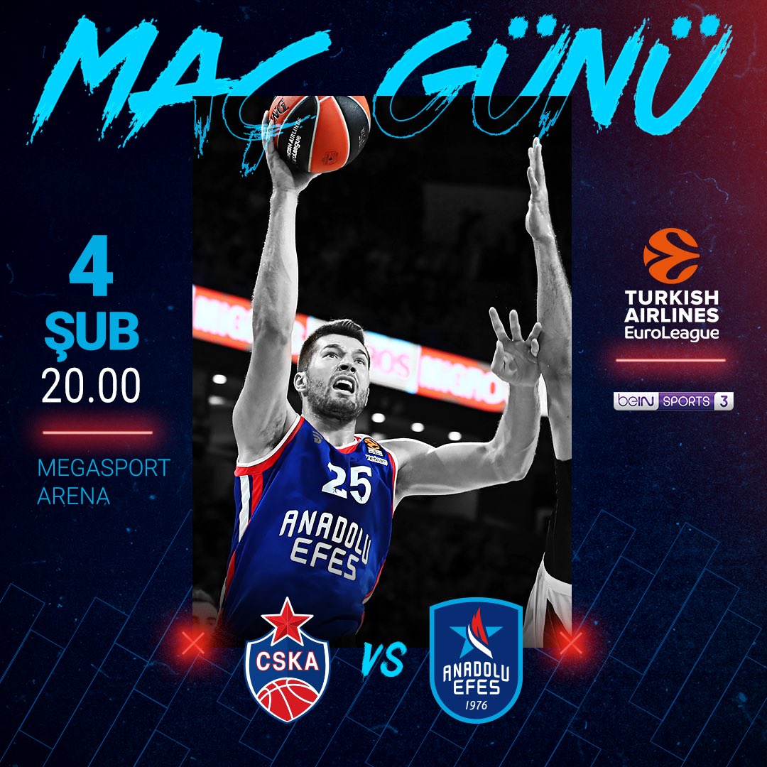 CSKA Moskova - Anadolu Efes maçını hangi kanal yayınlayacak belli oldu