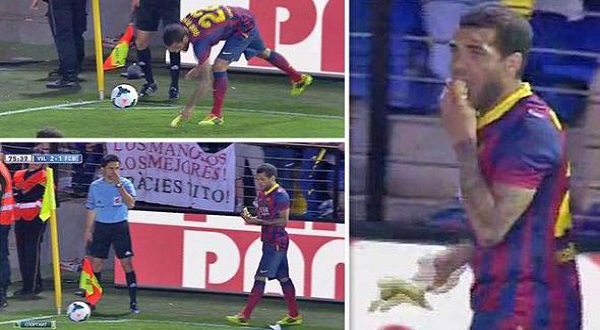 Daniel Alves'e atılan muz