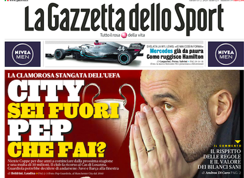 İtalya'dan La Gazzetta dello Sport