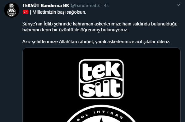 TEK SÜT BANDIRMA
