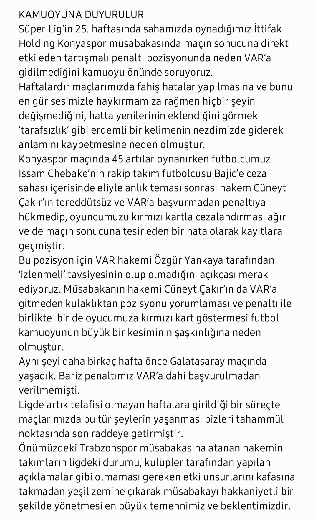 İşte Yeni Malatyaspor'un açıklaması!
