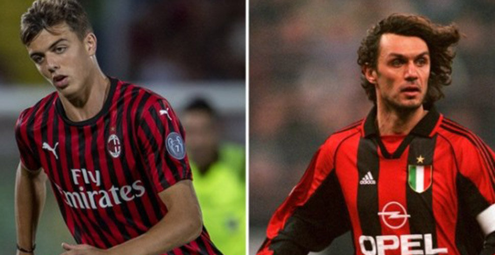 Paolo Maldini ve oğlu Daniel Maldini (Milan)
