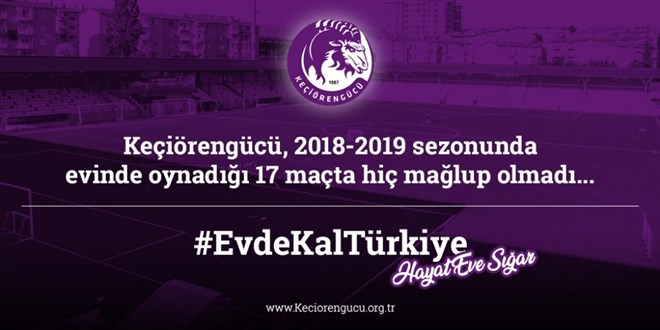 Keçiörengücü’nden 17 maçlık yenilmezlik serisi ile “Evde Kal” mesajı