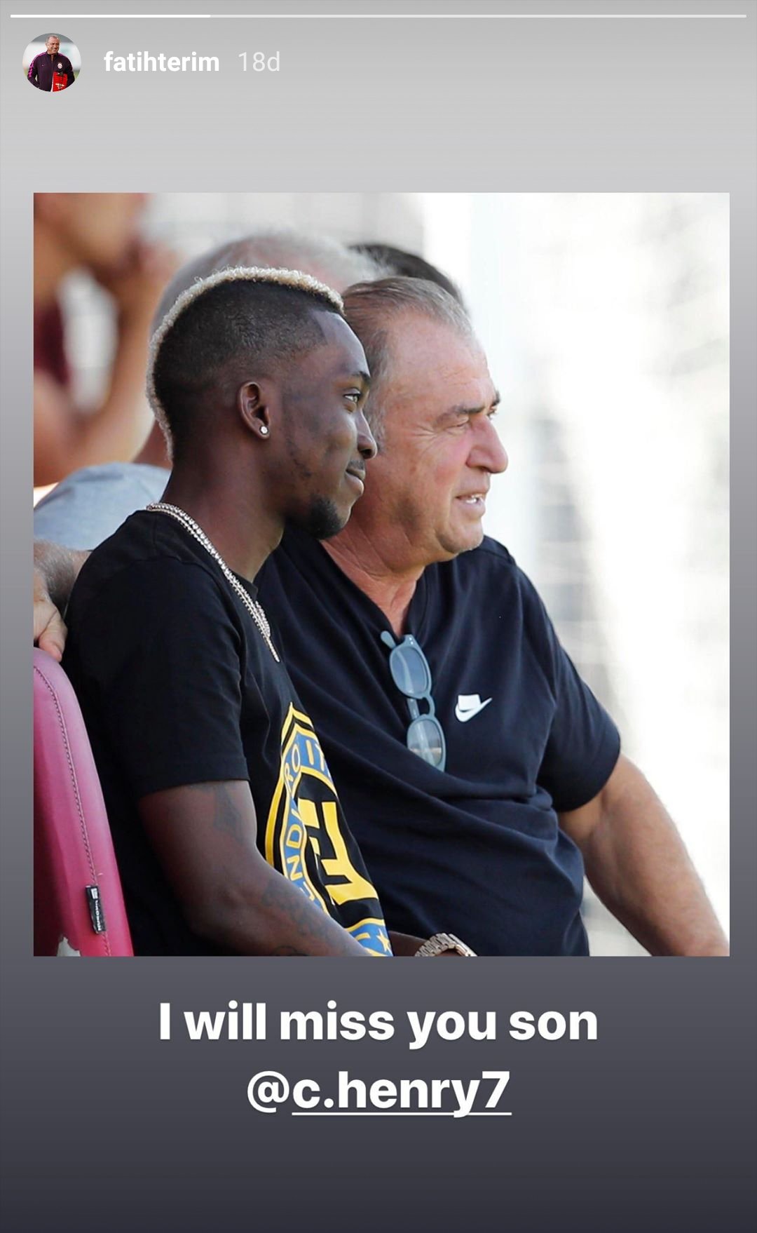 Fatih Terim'den Onyekuru paylaşımı