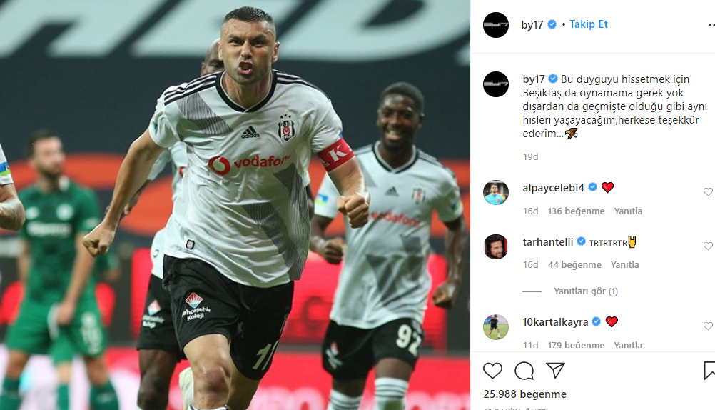 Burak Yılmaz'dan paylaşım: