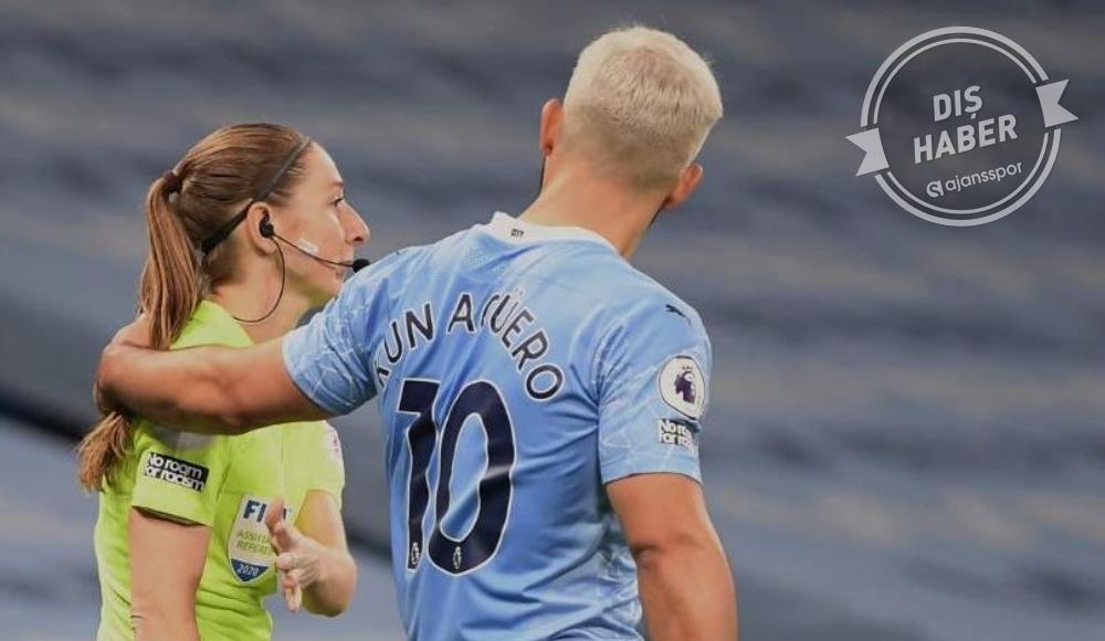 Agüero haddini aştı, kadın hakeme tavrı gündem oldu!