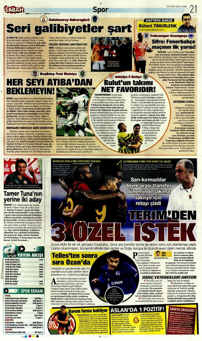 Gazeteler hangi başlıkları attı? Sporda günün manşetleri... 13 1155047 G