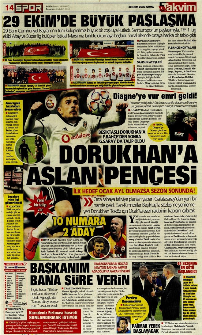 Gazeteler hangi başlıkları attı? Sporda günün manşetleri... 14 1155048 G
