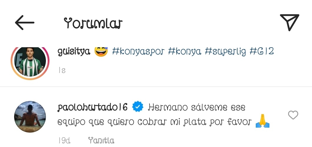 Hurtado’dan Guilherme'ye, “Kurtar beni”