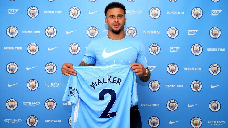 5. Kyle Walker | 56,5 milyon euro - Tottenham'dan Manchester City'ye (2017/18)