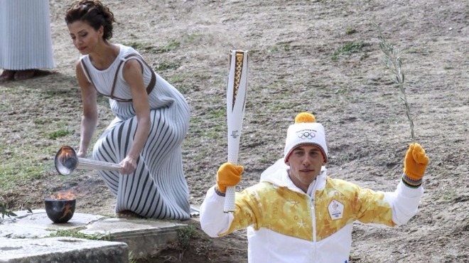 2018 Kış Olimpiyatları'nın meşalesi yakıldı!