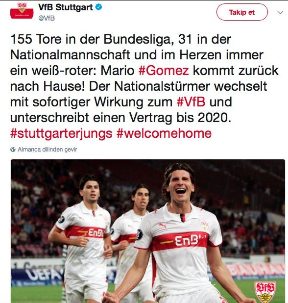 Stuttgart'ın açıklaması
