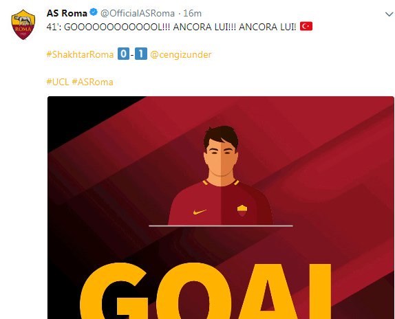 Roma'dan Cengiz Ünder paylaşımı