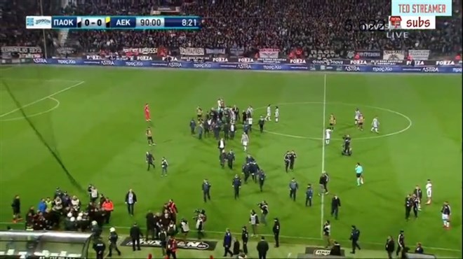 PAOK - AEK maçından kareler...
