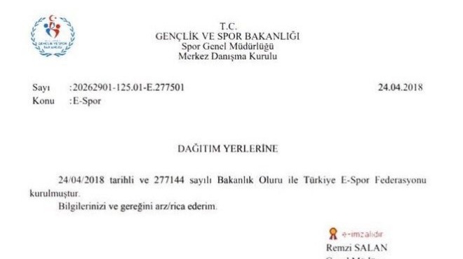 Türkiye Espor Federasyonu resmen kuruldu