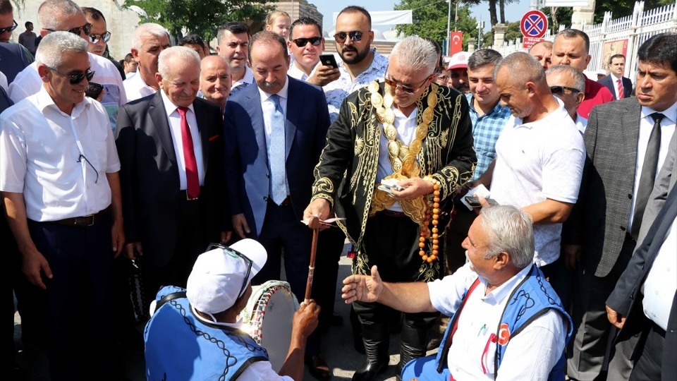 Kırkpınar Ağası kent girişinde karşılandı