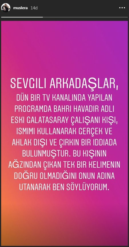 İşte o paylaşım...