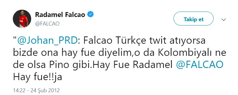 işte Falcao'nun o paylaşımları: