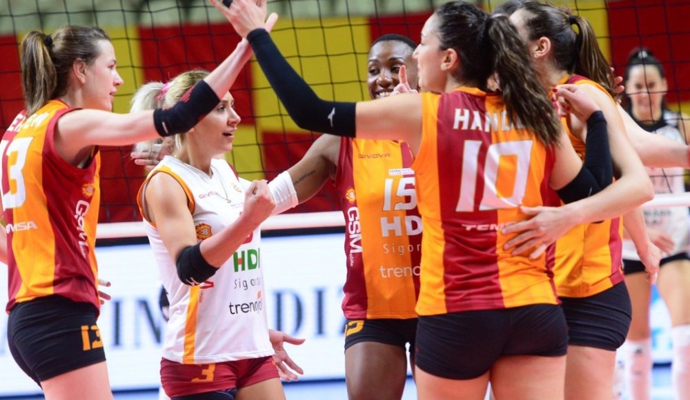 Galatasaray HDI Sigorta, CSM Volei Alba Blaj'ı 3-0 yendi