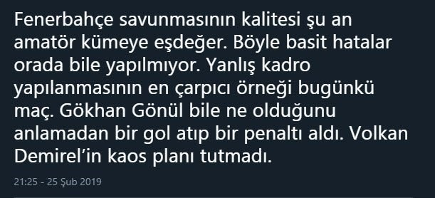 Gökhan Gönül Fenerbahçe'yi yıktı sosyal medya yerinden oynadı!